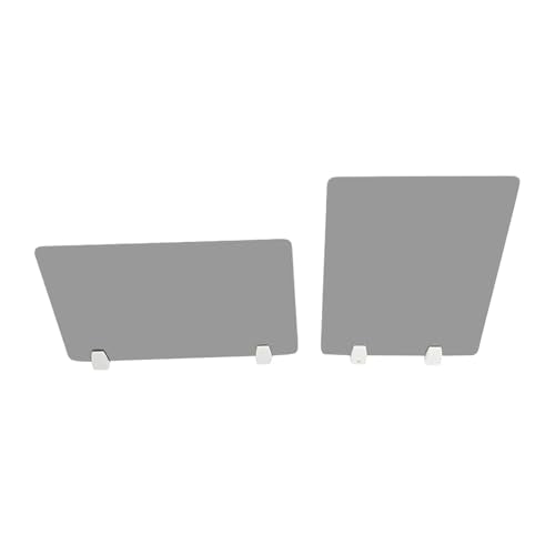 4PCS Divider Privacy Desk Panel,Table Mount Freestanding Desk Divider Acrylic Panel Holder with Clamps for Office, School- 4mm Thick,23.6"x15.8" (Grey) - color: Grey