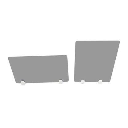 4PCS Divider Privacy Desk Panel,Table Mount Freestanding Desk Divider Acrylic Panel Holder with Clamps for Office, School- 4mm Thick,23.6"x15.8" (Grey) - color: Grey