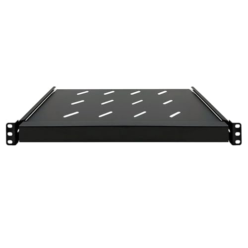 Electriduct 1U Keyboard Tray - Fully Extendable Universal 19" Rack Mount Sliding Shelf for Network Equipment Server Cabinet Enclosure with 3-Rail System and Mounting Hardware - 10.8" Deep