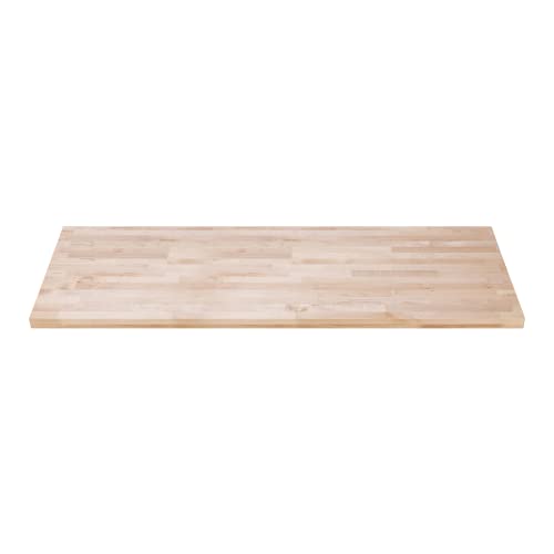DuraSteel 24x60 Butcher Block Countertop - Maple Solid Wood Workbench for Kitchen, Restaurant, Cabinet, Desk Top, Wood Board, Large Counter Cutting Island Long, Bakery Worktable Dough - Table Top Only - size: 24 x 60 x 1.5 Inches