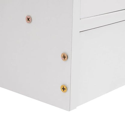 Computer Desk with Drawers, Office Desk with Storage Cabinet for PC Laptop, Wood Home Office Desk Vanity Desk for Work Study Gaming Writing Workstation