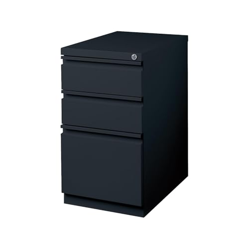 Staples 3-Drawer Vertical File Cabinet, Letter Size Documents, Lockable & Mobile, 23" D x 15" W x 27.75" H, Black - color: Black, size: 1 Pack, style: 23'' Depth