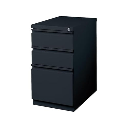 Staples 3-Drawer Vertical File Cabinet, Letter Size Documents, Lockable & Mobile, 23" D x 15" W x 27.75" H, Black - color: Black, size: 1 Pack, style: 23'' Depth