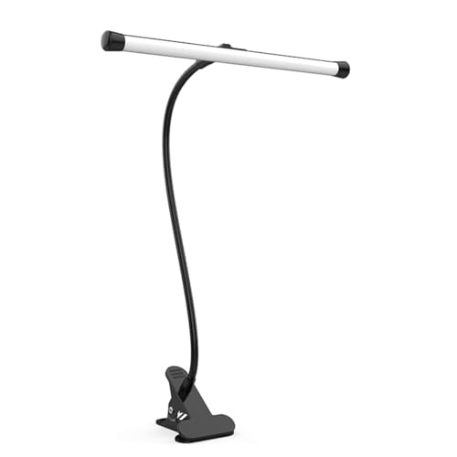 Black Clip-On LED Easel Lamp for Artists,Dimmable with 3 Colour Modes, Flexible 360° Gooseneck, USB Powered Desk Lamp for Painting, Drawing, Headboards, Drafting Tables