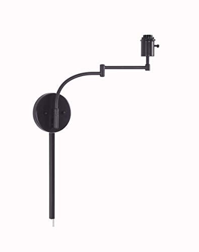 Kenroy Home Casual Wall Swing Arm Lamp ,18 Inch Height, 13 Inch Diameter, 20.5 Inch Ext with Oil Rubbed Bronze Finish