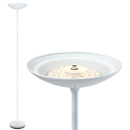 BoostArea LED Floor Lamp, 71''Torchiere Standing Lamp, White, Touch Switch - color: White, size: 70.5 Inch