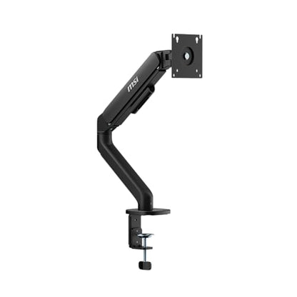 MSI MAG MT101G - Gas Spring Single Monitor Stand Arm, Supports 17-32" and 22 lbs, VESA Compatible, Adjustable Gas Spring Mount, Clamp & Grommet, Quick Release Plate – Black - color: Black