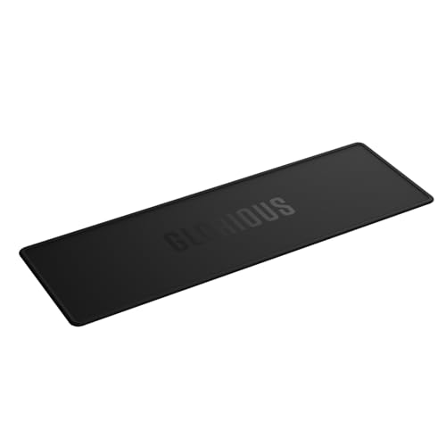 GLORIOUS Gaming Sound Dampening Keyboard Mat - Stitched Edges, Absorbs Keyboard Sounds & Vibrations, Machine Washable, Non-Slip Base, Fits Most Full Size Keybaords - Black - size: Full Size