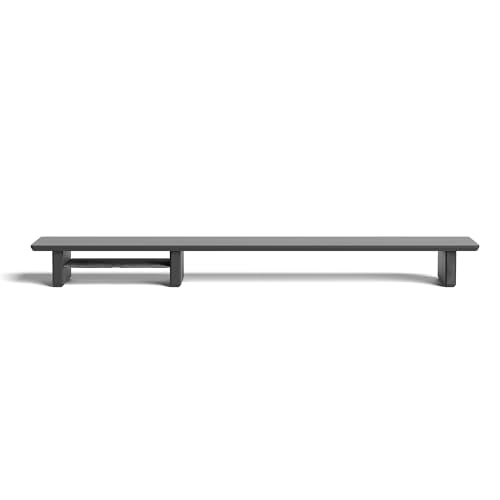 Raico Desk Cockpit Shelf Monitor Stand System Dual Screen Setup Wood Large Desk Accessory Organizer Unit (Black Wood, Full Length v2 | 45.7 Inches) - color: Black Wood, size: Full Length v2 | 45.7 Inches