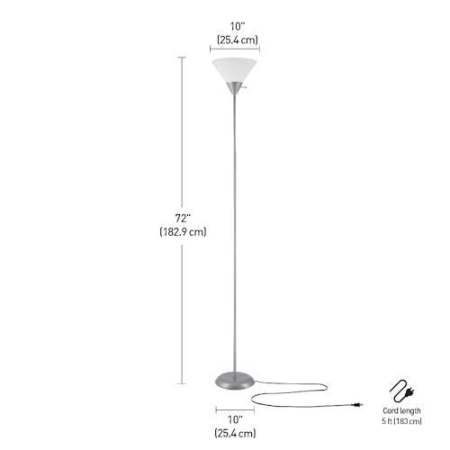 Globe Electric 67150 Elliott Floor Lamp, Silver (Pack of 2) - color: Silver, Elliott, size: 2 Pack