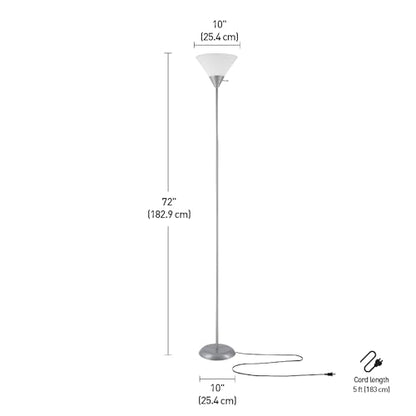 Globe Electric 67150 Elliott Floor Lamp, Silver (Pack of 2) - color: Silver, Elliott, size: 2 Pack