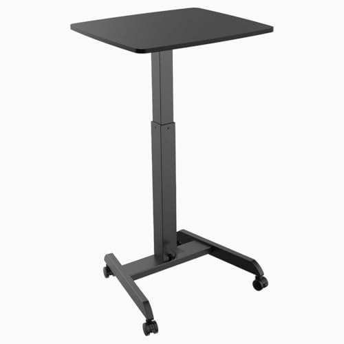 Desky Zero Pedestal Stand Up Desk Black - color: Black