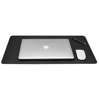Gallaway Leather Desk Mat,Desk Writing Pad - Office Desk Pad, Medium 24" x 14" Black, Desk Mats on Top of Desks, Gift Ready Elegant Computer Desk Mat Desk Cover Desk Pad Protector PU Leather - color: Black, size: Medium