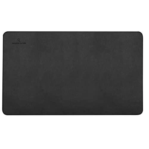 Gallaway Leather Desk Mat,Desk Writing Pad - Office Desk Pad, Medium 24" x 14" Black, Desk Mats on Top of Desks, Gift Ready Elegant Computer Desk Mat Desk Cover Desk Pad Protector PU Leather - color: Black, size: Medium