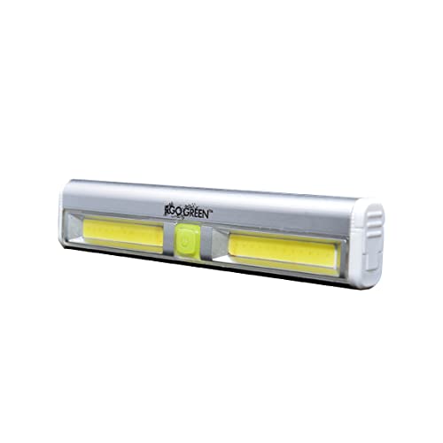 (GG-113-LBAR Universal Lite Bar, COB LED Technology, Wall Mounted Battery Powered LED Light, Cabinet Lighting (Batteries Included) 200 Lumen, Gray