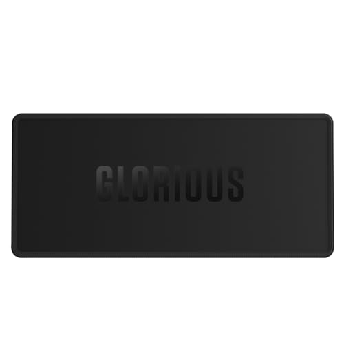 GLORIOUS Gaming Sound Dampening Keyboard Mat - Stitched Edges, Absorbs Keyboard Sounds & Vibrations, Machine Washable, Non-Slip Base, Fits Most Tenkeyless Keybaords - Black - size: TKL