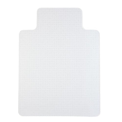 Staples Office Chair Mat, Clear, 35.5x47.5 Inch, Flat-Pile Carpet, with Lip | Extended under-desk coverage for smooth chair glide on carpeted office floors. - size: 35.5" x 47.5", style: Flat-Pile