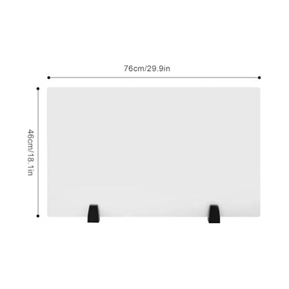 Freestanding Desktop Divider 2 Pack Desk Privacy Panels,Modern Dual Frosted Plexiglass Clamp-on,Cubicle Dividers(30 x 18) - size: 30 x 18