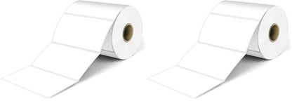L Liked 4" x 2" Direct Thermal Labels, 750 Barcode Shipping Labels (Pack of 2) - size: 4"x2"-1 Roll (Pack of 2)