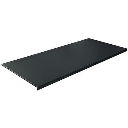 AKOZLIN 35.4"x 18.9" Soft PU Leather Surface Office Desk Mouse Mat Anti-Push Pad with Full Grip Fixation Lip Table Blotter Edge-Locked Protector - color: Black, size: 35.4"x18.9"