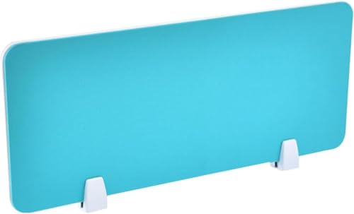 Desktop partition Desk Divider,Stand Up Clamp Privacy Panel Decorative Partitions Office Screen Partition(Blue-d,23.6x11.8in) - color: Blue-d, size: 23.6x11.8in