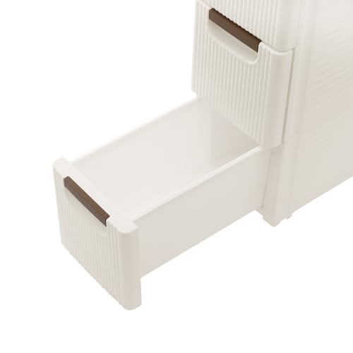 4 Drawers Narrow Storage Cabinet, 4 Tiers Slim Bathroom Storage Cabinet, 16.5" L X 7.5" W X 28.9" H Slim Rolling Cart for Living Room, Kitchen, Bathroom, Office - size: 4 Tiers