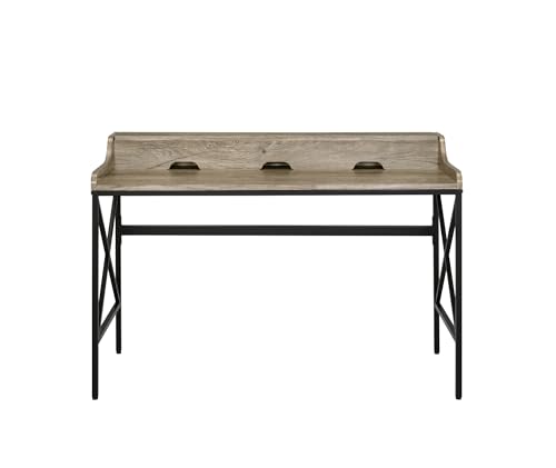 Desk with USB Port and Electrical Outlet - Light Brown