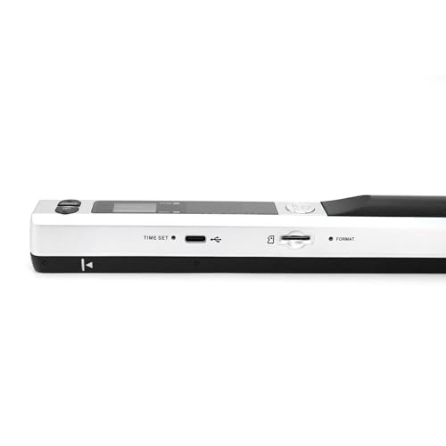 A4 Size Portable Handheld Document/Receipt Photo Scanner, 900 DPI high Resolution, JPG and PDF scanning,Silver