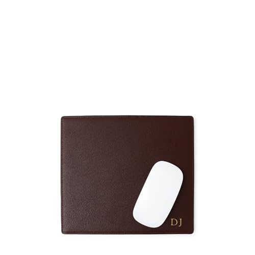 Leathology Classic Mouse Pad - Full Grain Leather - Brown | Desk Pad with Microsuede Bottom – Ergonomic, Durable & Stylish Workspace Accessory - color: Brown, size: 9.1" x 8.2"
