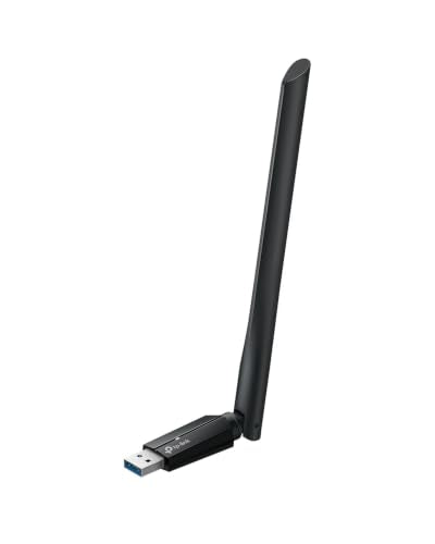 TP-Link BE6500 Tri-Band USB 3.0 Wi-Fi 7 Adapter for Desktop PC, WiFi Dongle | Wireless Adapter Up to 6500 Mbps|2.4+5+6GHz| High-Gain Antenna | Win11/10 | Plug & Play | MLO,4K-QAM,WPA3,OFDMA- TBE400U Plus - size: BE6500, WiFi 7