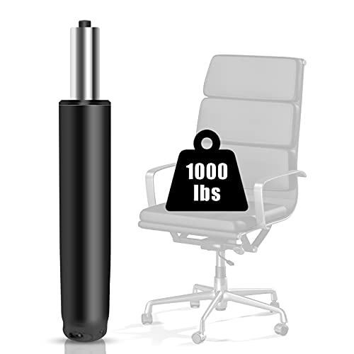 Omyoffice 5.5” Office Chair Gas Lift Cylinder Replacement, Class 4 Piston | Heavy-Duty 1000 lbs, Hydraulic Pneumatic Gas Lift, Universal Fit Most Executive Gaming Desk Chairs, Black - color: Premium Black