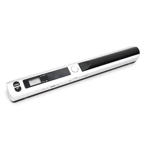 A4 Size Portable Handheld Document/Receipt Photo Scanner, 900 DPI high Resolution, JPG and PDF scanning,Silver