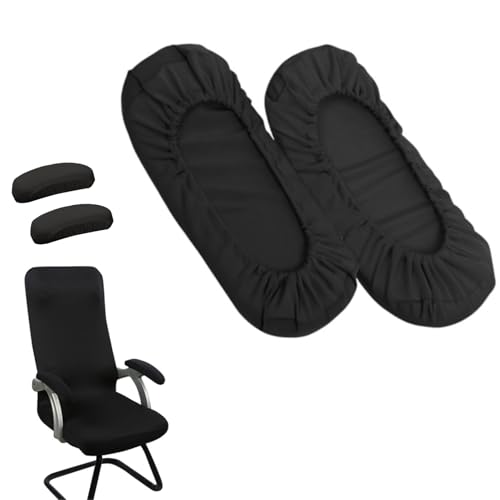 Kakalote Office Chair Armrest Covers, 1pair Stretchable Stretch Computer Chair Slipcover Desk Chairs Arm Cover for Office, Desk, Gaming Chairs (Black-No Sponge Pad) - color: Black