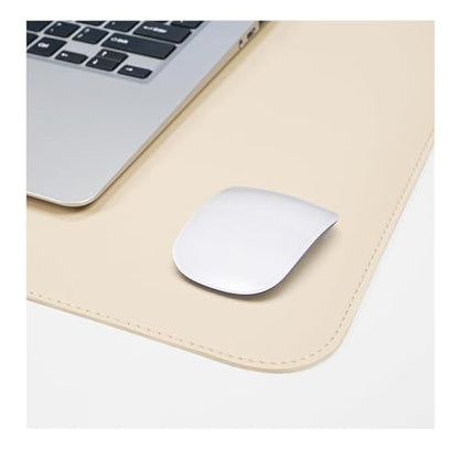 Desk Pad, Leather Non-Slip Laptop Computer Desk Keyboard Mat, Table Protector Blotter Mat, Large Mouse Pad (23.6" x 11.8")-Cream - color: Cream