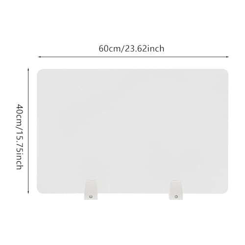4PCS Desk Dividers Office Partitions, Privacy Desk Panel Protective, Acrylic Plexiglass Shield with Clamps for Offices Schools Call Centers - 23.6”L X15.8”W - color: Frosted