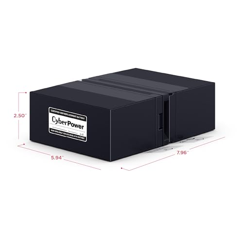 CyberPower RB1280X2B UPS Replacement Battery Cartridge, Maintenance-Free, User Installable, 12V/9Ah