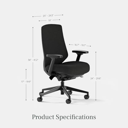 Branch Ergonomic Chair Pro, Mesh Office Chair with 14 Points of Adjustment | Height, Depth and Tilt Adjustable, 5D Armrests, Forward Tilt, Smooth Recline, and Lumbar Support, Black Boucle - color: Black Boucle