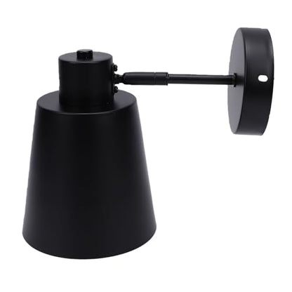 Aramox Swing Arm Wall Lamp, Iron Fabric Shade Wall Light, Plug in Sconce with Soft Light, 11 Accessories, for Bedroom Dining Room Hallway Living Room