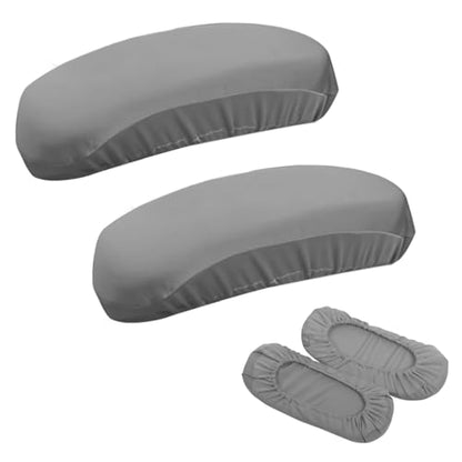 Kakalote Office Chair Armrest Covers, 1pair Stretchable Stretch Computer Chair Slipcover Desk Chairs Arm Cover for Office, Desk, Gaming Chairs (Grey-No Sponge pad) - color: Grey