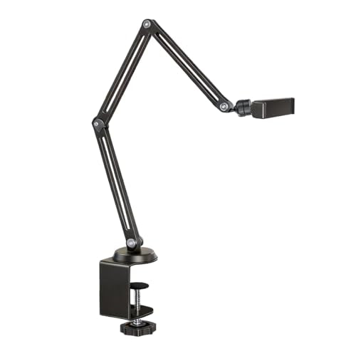 EMEET PIXY Wireless 4K Dual-Lens AI Tracking PTZ Streaming Camera+Overhead Camera Desk Mount, Flexible Articulating Webcam Stand with 1/4" Screw