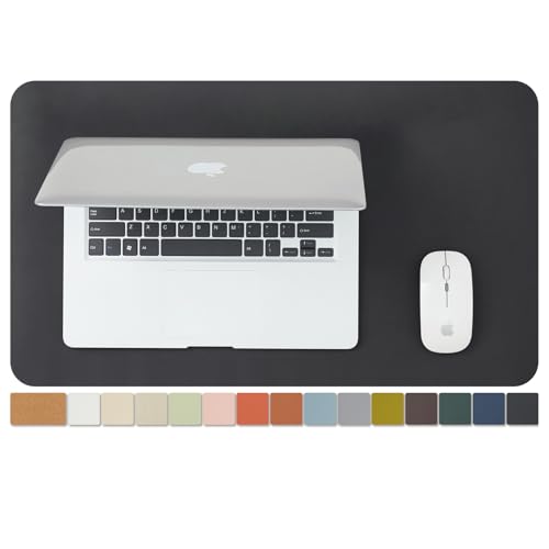 Cork Desk Mat - Small Dual-Sided Desk Pad for Office and Home - Desk Organization and Accessories - Ideal for Large Mouse Pad and Small Desk Mats on Top of Desks(Black,23.6"x 13.8") - color: Black, size: 23.6" x 13.8"
