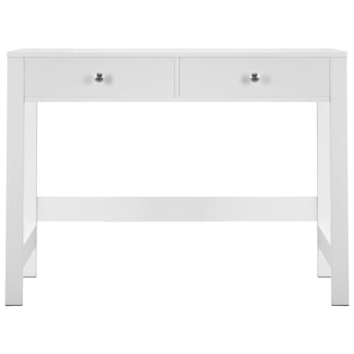 VEVOR Small Desk with Drawers, 39 Inch Wide Computer Desk with Storage, Wooden Table for Home Office, Vanity Desk with Drawers, Study Table for Adults/Students for Drawing, Reading, Writing - size: 39.37"D x 18.90"W x 29.57"H