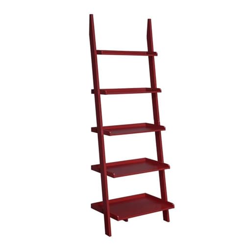 Convenience Concepts American Heritage Bookshelf Ladder, Cranberry Red - color: Cranberry Red