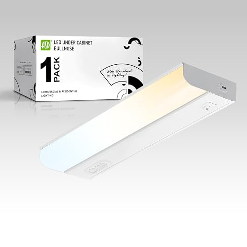 ASD LED Under Cabinet Lighting Hardwired, 12 Inch 5W 2700K-5000K Selectable, 442LM, CRI90+, Direct Wire Linkable Under Counter Lights for Kitchen, Dimmable Under Cabinet Lights, White, UL Certified - color: 12 Inch White, size: 1 Pack