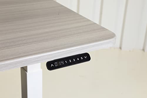 ApexDesk Quattro Series 60" Electric Adjustable Standing Computer Desk for Home and Office Width and Height Adjustable, Rectangular Grey - color: Grey Rectangular, size: 60" Rectangular
