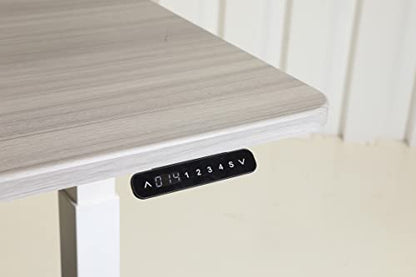 ApexDesk Quattro Series 60" Electric Adjustable Standing Computer Desk for Home and Office Width and Height Adjustable, Rectangular Grey - color: Grey Rectangular, size: 60" Rectangular