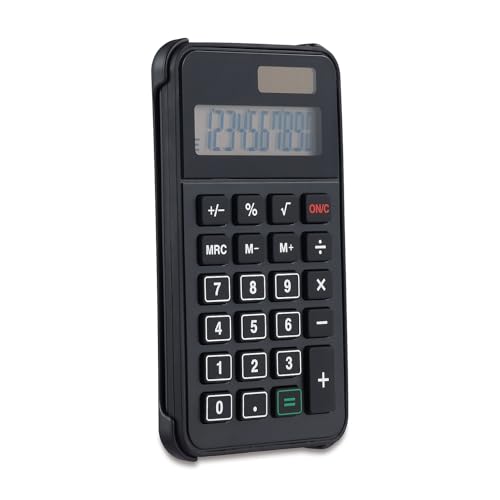 Staples 10-Digit Battery & Solar Basic Pocket Calculator, Black - size: 1 Pack, style: 10-Digit