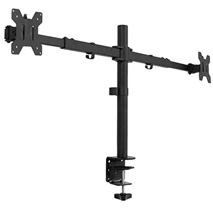 VIVO Premium Dual Ultra Wide LCD LED 27 to 38 inch Monitor Desk Mount, Heavy Duty, Adjustable Telescoping Arms, Flush Wall Setup, Fits 2 Screens, Black, STAND-TS38C - color: Black, size: 27" to 38"