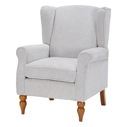 Mid-Century High Wingback Chair Set of 3,Modern Fabric Accent Chair Armchair with Solid Wood Coffee Table,Leisure Single Sofa Chair for Living Room,Club,Home Reception,Beige - color: Beige Set of 2