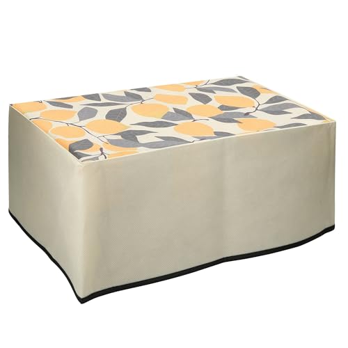 kwmobile Dust Cover Compatible with DeskJet 4120e / DeskJet 4155e / 4220e - Printer Case - Yellow/Green/Beige - Lemons
